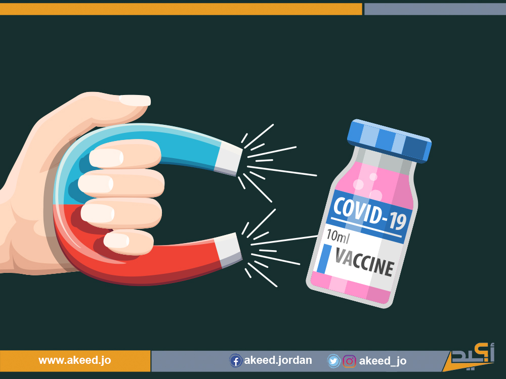"التصاق معادن بالجسم بعد أخذ لقاح كورونا".. اعتداء صارخ على العلم وتضليل للمتلقّين