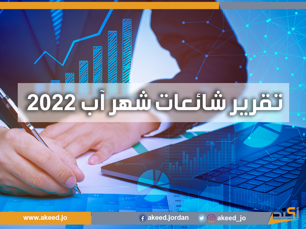 43 إشاعة في شهر آب 95 % منها داخلية المصدر